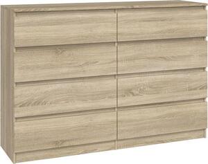 Topeshop M8 140 SONOMA, Dub, 8 zásuvka/zásuvek, Dřevotřískové desky, Jednobarevný, Moderní, Dřevotřískové desky