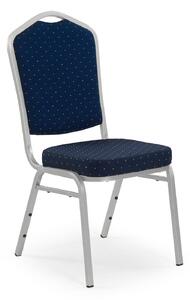 Jídelní židle Carn S (stříbrná + modrá). 796068