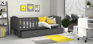 Dětská postel se šuplíkem TAMI R - 160x80 cm - šedá
