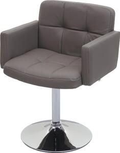 Orlando jídelní židle, kuchyňská židle otočná židle židle, Imitace kůže chrom taupe-grey