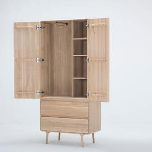 Šatní skříň z dubového dřeva 90x200 cm Fawn - Gazzda