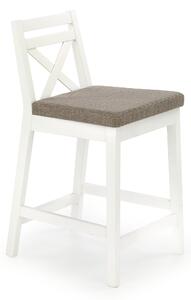 Jídelní židle Borys Low (bílá + hnědá). 796425