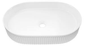 COMAD BEYOND 3 WHITE ( E-6531 ) - Umyvadlo na desku BEYOND 56x36 cm lesklá bílá