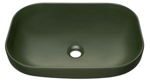COMAD UN-NELI-MFG - Umyvadlo na desku NELI 50,4x35,2 cm keramika/matná zelená