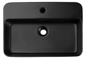 COMAD TRUST 2 BLACK ( E-6282 ) - Umyvadlo na desku TRUST 55x38 cm matná černá