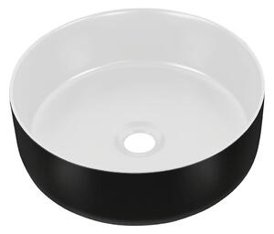 COMAD UM-6259 SIMPLE 8. - Umyvadlo na desku SIMPLE pr. 36 cm bílá/černá