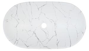 COMAD UN-LENA-MW17 - Umyvadlo na desku LENA 61,5x36 cm keramika/matná bílá
