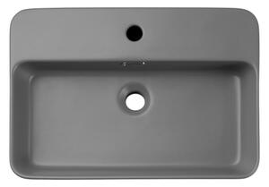 COMAD TRUST 2 MATT LIGHT GREY ( E-6282 ) - Umyvadlo na desku TRUST 55x38 cm šedá