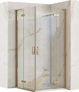 Sprchový Kout HUGO Double Brush Gold 80x80