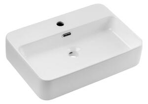 COMAD TRUST 2 WHITE ( E-6282 ) - Umyvadlo na desku TRUST 55x38 cm lesklá bílá