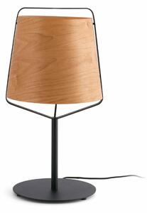 FARO STOOD černá a dřevěná stolní lampa
