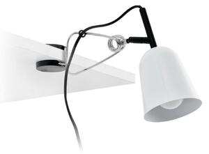 FARO STUDIO bílá stolní lampa s klipem