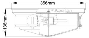 Hinkley HK-HADLEY-F-BR-Koupel. stropní svítidlo HADLEY 3xE27/40W/230V IP44 zlatá