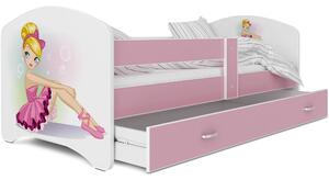 Dětská postel LUCY se šuplíkem - 140x80 cm - BALETKA