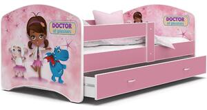 Dětská postel LUCY se šuplíkem - 140x80 cm - DOCTOR OF PLUSHIES