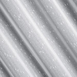 Bílá matná síťovinová záclona VANITA s jemným dešťovým efektem - ušitá na míru