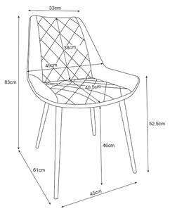 Jídelní židle Sariel (šedá) (2ks). 1071282