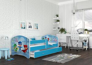 Dětská postel LUCY se šuplíkem - 180x90 cm - SUPER HEROES