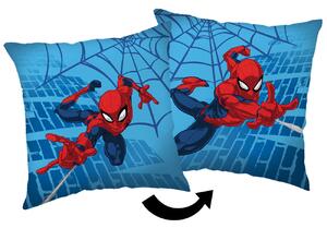 DĚTSKÝ DEKORAČNÍ POLŠTÁŘ SPIDERMAN 40x40 CM VZOROVANÝ
