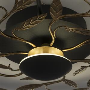 Stropní svítidlo ve stylu Art Deco černé se zlatým stmíváním ve třech krocích - Bota