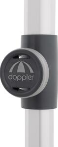 Doppler EXPERT 220 x 140 cm - slunečník s automatickým naklápěním světle šedý (kód barvy 827)