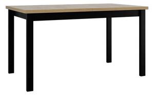 Rozkládací jídelní stůl 140x80 cm ELISEK 2 - dub sonoma / černý