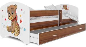 Dětská postel LUCY se šuplíkem - 180x90 cm - MEDVÍDEK