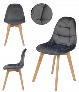 Ekspand | Velurová židle DSW WF1012 - Tmavě šedá - Ergonomická - Moderní design - Pohodlná a stylová