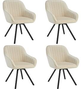 Tectake® Otočné křeslo Snug čalouněné, sametový vzhled 58 x 58 x 82 cm