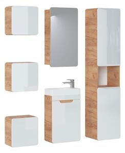 Koupelnová závěsná skříňka BÁRA 40 cm - se zrcadlem