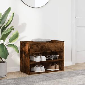 Lavice s botníkem kouřový dub 60 x 30 x 45 cm kompozitní dřevo