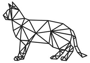 Dřevěný polygonální obraz - Kočka od 2opice.cz Materiál: ČERNÝ EBEN, Velikost (mm): 250 x 175