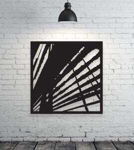 Stíny žaluzií - dřevěný obraz abstrakce na zeď od 2opice.cz Materiál: ČERNÝ EBEN, Velikost (mm): 500 x 500
