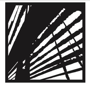 Stíny žaluzií - dřevěný obraz abstrakce na zeď od 2opice.cz Materiál: ČERNÝ EBEN, Velikost (mm): 350 x 350