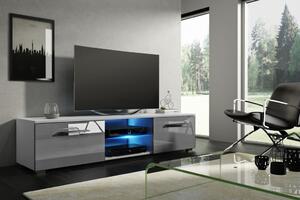 TV stolek/skříňka Mona 140 (bílá + sviý lesk). 1000616