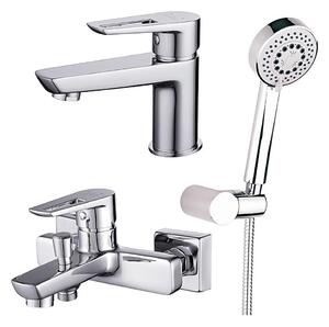 Cersanit S952-003 -Vanová sada s baterií + umyvadlová baterie MILLE lesklý chrom