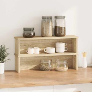 Kuchyňské regály stohovatelné 2 ks dub sonoma 50x15x16 cm