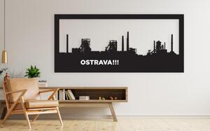 Město Ostrava !!! - dřevěný obraz na zeď od 2opice.cz Materiál: ČERNÝ EBEN, Velikost (mm): 400 x 155
