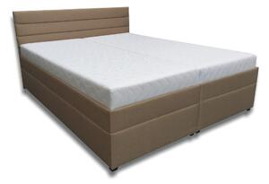 Manželská postel 160 cm Zulma (hořčicová) (s roštem, sendvičovou matrací Erik a úl. prostorem). 1004720