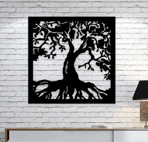 Dřevěný obraz na zeď - Strom života od 2opice.cz Materiál: OŘECH, Velikost (mm): 480 x 480