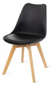 Sada 2 černých židlí s bukovými nohami Bonami Essentials Retro