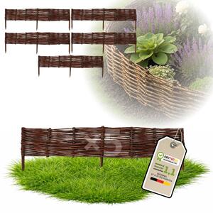 Floranica 5 kusů Vrbový plot 10 cm x 100 cm – Zahradní plot z vrbového proutí Palisáda Přírodní oplocení Ohraničení záhonu
