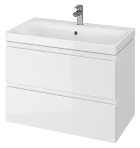 Cersanit S801-221-DSM - Závěsná koupelnová skříňka s umyvadlem MODUO 80 cm bílá