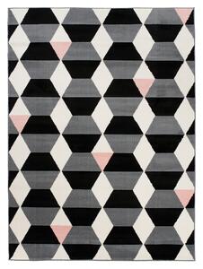 Dětský koberec NOX kvádry - šedý/béžový/černý