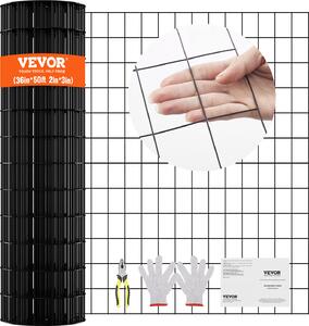 VEVOR drát pro voliéry 91 x 1524 cm, zahradní plot, role z drátěného pletiva 1,52 mm, drátěný plot s vinylovým povrchem pro zábrany kurníků, ohrady pro králíky a hady, ohrady pro drůbež