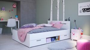 Multifunkční postel 160x200 MICHIGAN perleťově bílá
