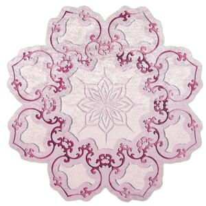 Růžový koberec Vitaus Camina Feo, ⌀ 80 cm