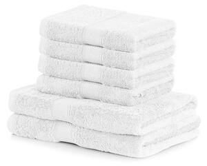 Set 2 bílých osušek a 4 ručníků AmeliaHome Bamby White