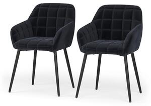 Židle jídelny Vicco Relio Černá 53.5 x 55.5 cm Sada 2 kusů, Model 59373