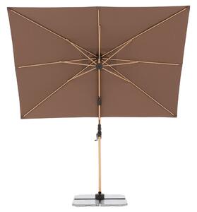 Doppler ALU WOOD 220 x 300 cm - výkyvný zahradní slunečník s boční tyčí s ULTRA UV ochranou hnědá (kód barvy 846)